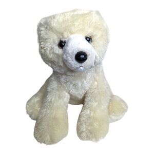Aurora World Cream Colored 13in Polar Bear Plush Stuffed Animal Toy